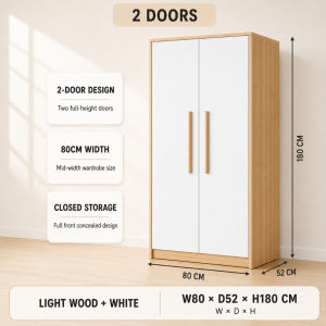 KEKEE Multi-Door Wardrobe Large Capacity Clothes Storage Cabinet With Free Rack Bedroom Clothing Organizer Home Storage Furniture