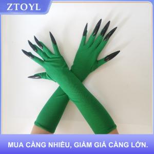 【ZTOYL】 Halloween mèo người phụ nữ Paw Găng tay với móng tay dài và móng vuốt bên cosplay trang phục phụ kiện