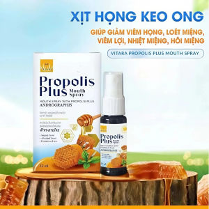 Xịt Họng Keo Ong Xuyên Tâm Liên Propolis Plus 12ml Thái Lan – Xịt Họng Mini | Thơm Miệng | Tiện Lợi
