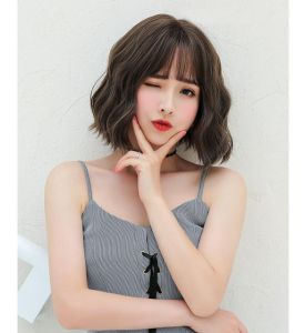 [HCM][ tặng kèm lưới và lược ] tóc giả nữ nguyên đầu vic xù tóc giả bộ cả đầu mái thưa tóc giả ngắn tóc giả xoăn ngắn