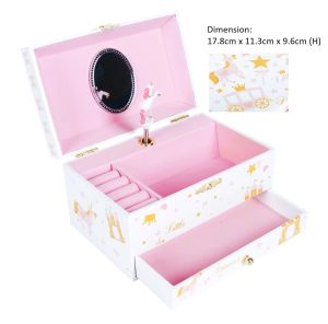Musical Jewelry Box - Unicorn Ballerina Kids Mirror Storage Music Case Birthday  Christmas Gift for Girls