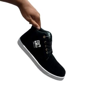 DC Shoes Sepatu Sneakers Pria Hitam Sepatu SekolahKerjaSantai Model Boot dan Pendek