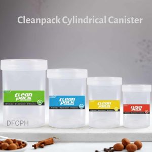 THICK REUSABLE CYLINDRICAL VIRGIN MATERIAL UPWH PLASTIC FOOD LIQUID DRY CANISTER JAR CONTAINER