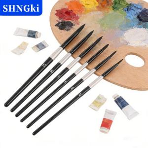 [COD] 🔥🔥🔥SHNGki 7pcs sóc tóc bàn chải thiết lập vòng nhọn lời khuyên không có nhà kho bột màu nước bàn chải cho người mới bắt đầu nghệ sĩ Sơn Kit