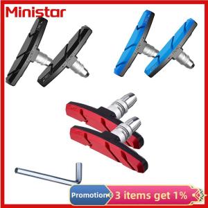Ministar 1 Pair Durable Bicycle Silent Brake Pads Riding Brake Mount Pad Shoe Block Rubber Pads Long Lasting Good