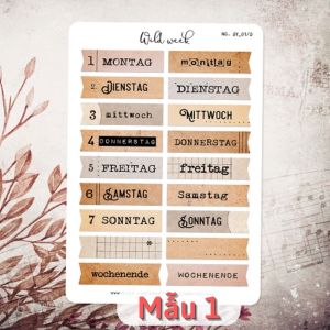 Sticker tự cắt phong cách cổ điển - hình dán tự thiết kế vintage trang trí sổ nhật kí sổ tay | Bullet journal - kc026