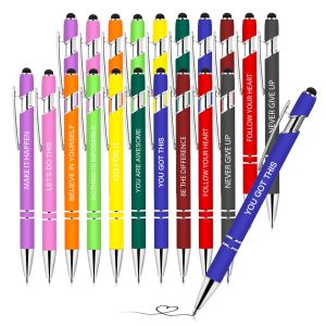 50pcs Light Metal Ballpoint Pen Touch Screen Pen Office School Advertising Pen Custom Logo Text Engraving Laser Engraving2026