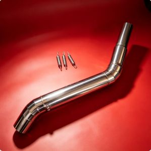 Kawasaki NS 150–200 with Resonator on Akrapovic Round + DB Reducer