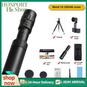 【HPS】10-300x40 HD Monocular Telescope with Tripod Outdoor Camping Birdwatching Telescope Pocket Monocular for Adults