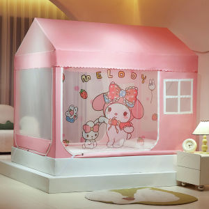 Childrens Tent Home Playhouse Childrens Secret Base Kuromi Bedroom Door Opening Castle Bedside Mosquito Net Baby Mongolian Yurt Baby Tent