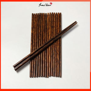 Set 10 đôi Đũa Gỗ Kè Campuchia 100% cây kè tự nhiên Đũa Ăn Siêu Bền-Chắc an toàn sức khoẻ không sơn tẩm hoá chất