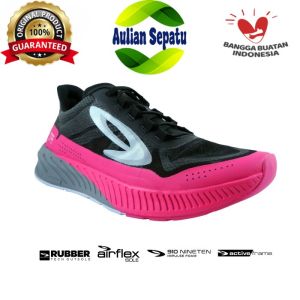 910 Nineten Sepatu Lifestyle / running pria - Geist ekiden 1.0 HITAM/MERAH-MD/ABU-ABU