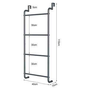 Thickened No Drill Door Hanger Rustproof Heavy Duty Towel Rack Space Saving Organizer for Home COD