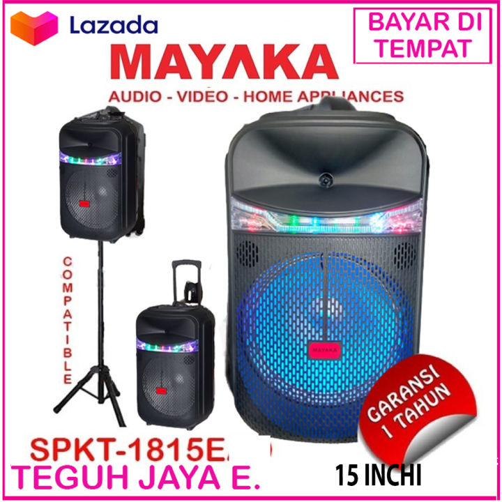 Mayaka Speaker Aktif Trolley Karaoke Portable 18 Inch SPKT-1815EAD USB  Lazada Indonesia