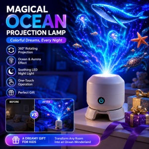 🌈 7 Color Dream Projector Lamp Rotating LED Night Light Bedroom Ambient Light Decorative Lighting Kids Room Party Event Decoration Relaxation Lamp