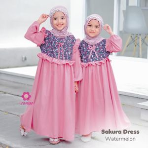 Ivaniar Dress "Sakura Dress" Korean style dress bahan nyaman