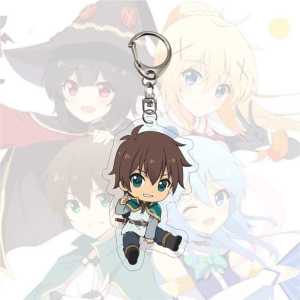 t23 KonoSuba Gods Blessing on This Wonderful World Megumin Aqua Satou Kazuma acylic key holder keychain bag pendant zl