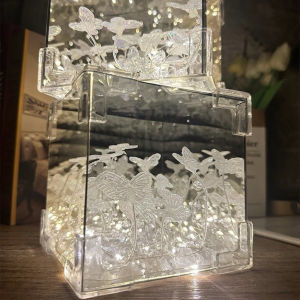 Hộp đèn gương quà tặng sáng lấp lánh handmade tặng người yêu handmade decor nhà - S1012