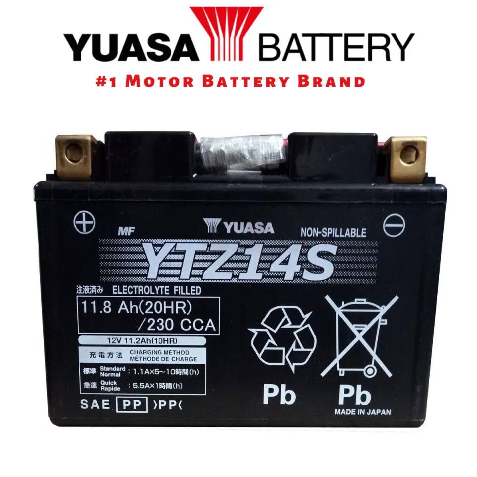 YUASA YTZ14S Motorcycle Battery (Japan) Lazada Lazada PH
