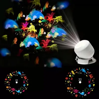 Đèn Ngủ Chiếu Trần Đại Dương LED WOADA – Xoay 360 Độ Tạo Hiệu Ứng Sóng Nước Đổi Màu