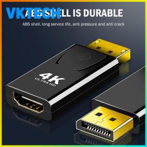 [Vktech] Displayport to HDMI-compatible Converter for PC to TV 4K Video Adapter with Plug and Play Compatibility