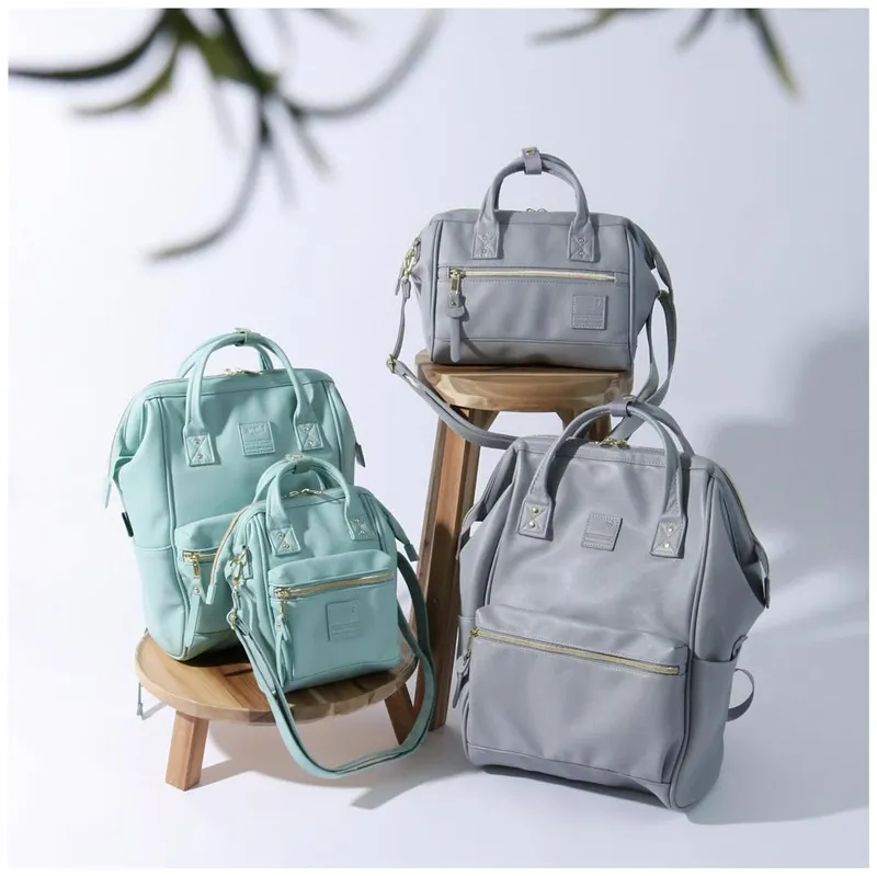 anello mini synthetic leather capillary backpack anello Rakuten Japan Backpack pu Koujin Leather Travel Backpack for Women  Student School Bag bags Backpack Multi-Size Laptop Pocket Bag European  Retro Style Backpack - Lazada