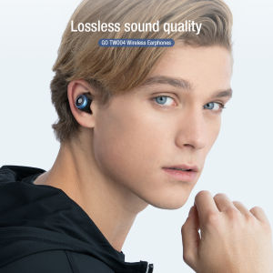 GO TW004 Wireless Earphones - Qualcomm 5.0 Noise Cancellation TWS Plus Compact IPX5 Water Resistant 65 Hours Playtime Long Bluetooth Stable Connection
