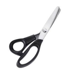 N6MBRH Stainless Steel Pinking Shears Serrated Edge Triangle Teeth Sewing Shears Professional Wave Cutting Zig Zag Dressmaking
