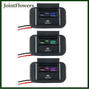 JointFlowers Nhanh chóng phí PD Loại C kép USB cổng xe bus sạc Ổ cắm adapter 12V 24V USB Power Panel với Swith cho Marine xe máy