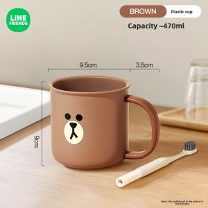 100% Authentic Line Friends Toothbrush Holder Rack Storage Box Durable Thickened Wall-mounted Design LFB251
