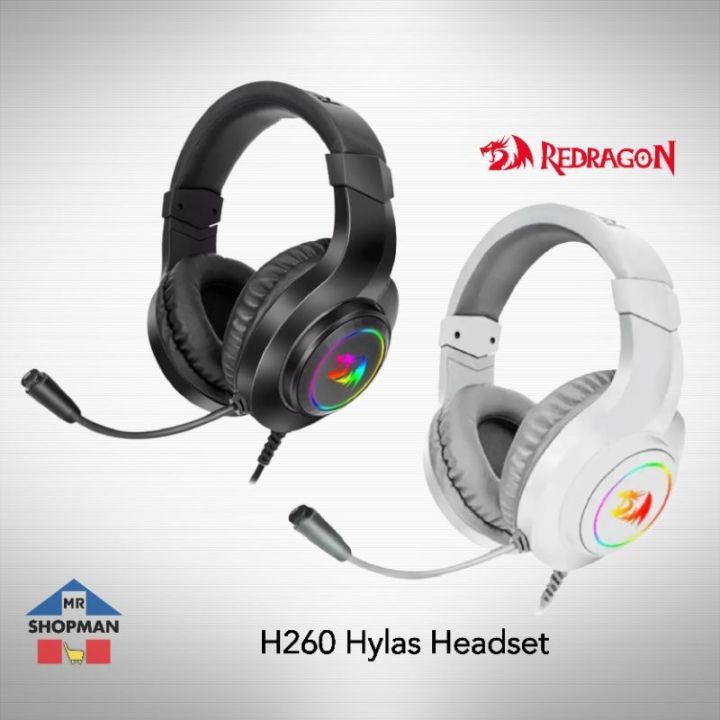 Redragon Hylas White Black Pink H260 RGB Gaming Headset | Lazada PH