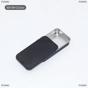 [COD] FUSHI0 Hộp thiếc nhỏ rỗng hình chữ nhật bằng kim loại hộp đựng kẹo đẩy thiếc hộp đựng