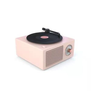 Speaker Retro Bentuk Vinyl Record Player Wireless Bluetooth Subwoofer Audio Cerdas Hadiah pacar