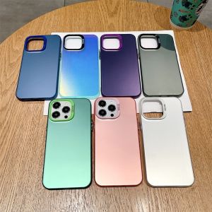 💯【Phone Case】+FREE Shipping 💯Luxury IMD Matte Aurora Reflective Case For iPhone 15 14 13 12 11 Pro Max Plus X Xr Xs Max 7 8 Plus AG Frosted Shockproof Slim Cover