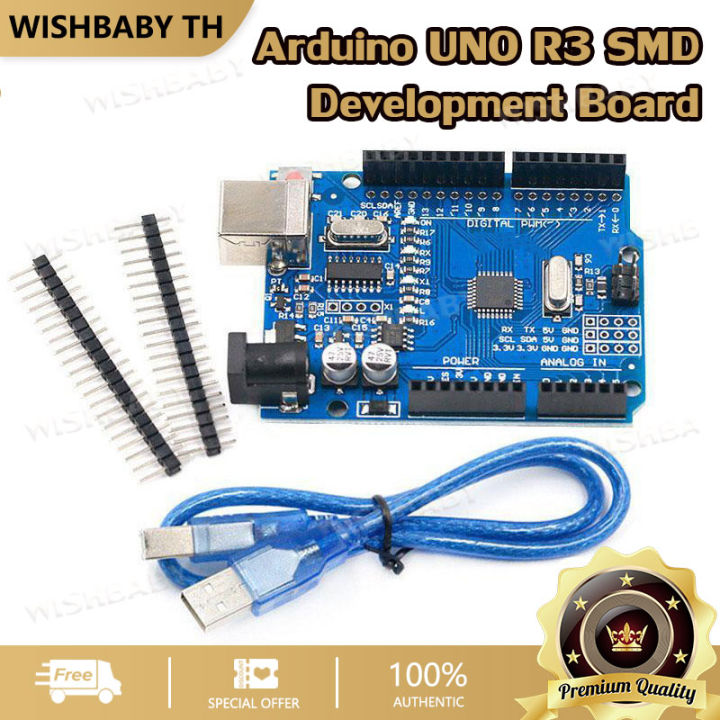 【จัดส่งที่รวดเร็ว】Arduino UNO SMD R3 Development Board Chinese Version ...