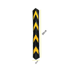 80/100cm Rubber Corner Guard Reflectorized Underground Garage Warehouse Parking Edge Protector