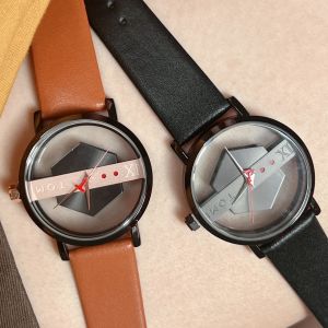 Watchtime นาฬิกาข้อมือแฟชั่นหญิง โทมิ หน้าปัดขนาด 38มม. สายหนัง ฝาหลังเป็นกระจก มีทั้งหมด6สี สวมใส่สบาย