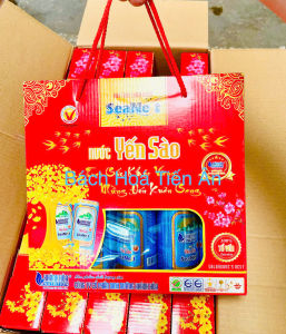 Yến Hộp quà( hộp lớn ) SeaNest Khánh Hòa( 3% Tổ yến ) 190ml x 6 lon tết an khang- món quà tặng bố mẹ