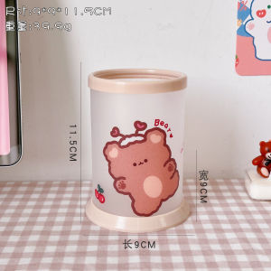 Pen HolderTransparent round folding cute ins creative diy pen bucket student desktop storage box stationery storage pen holder