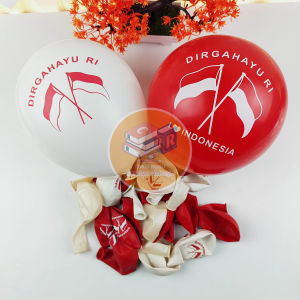 Balon dirgahayu RI indonesia merah putih 10pcs