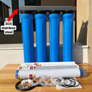 DIYMO 2/3/4 Stage 20 inch Deep Well Water Filter housing Complete Set with Free Filter20x2.75 inch