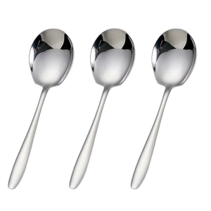 17KM Large Size Stainless Steel Soup Spoon Public Sharing Spoon for Restaurants Home Dinner Party