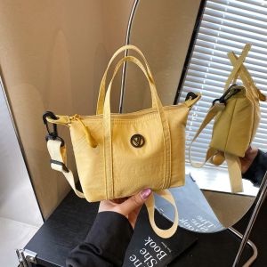KEURGFKI Korean Style Nylon Tote Bag Purse Handbag Dumpling Bag Casual Pure Color Crossbody Bag Girls
