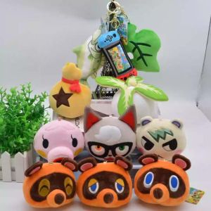XEANG Thiết bị ngoại vi chơi game Móc khóa chéo hình động vật Marshal fauna Lá Nhỏ Isabelle nhồi bông Ba lô 15cm Động vật sang trọng chéo Bộ sưu tập