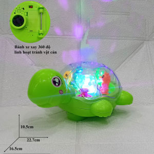 [TẶNG KÈM PIN] Đồ Chơi Rùa Phát Nhạc Phát Đèn Đồ Chơi Rùa Chạy Pin Có Dây Cho Bé Đồ Chơi Thú Vui Nhộn tặng pin