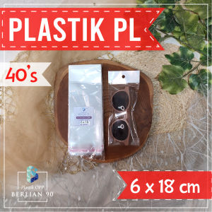 Plastik Display 6x18 Cm Tebal 40 mic Isi 100 lembar / Plastik Perlize / Plastik Aksesoris