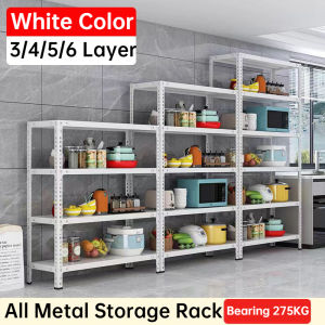 ALL METAL SHELF 4/5-Tier Multipurpose Shelving Unit Book Storage Shelf Display Shelf Household Shelf Warehouse Storage Laminated Plate Thickened Angle Steel Warehouse Shelf