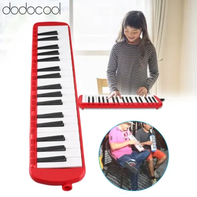 Dodocool Fesjoy 37-Key Premium ABS Melodica Instrument with Comfortable Black and White Keys for Beginners Precision Mechanical Power Design for Quick Response - Suitable Music Enthusiasts (Red)