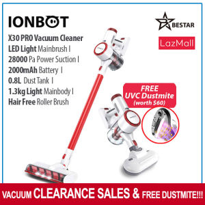CLEARANCE SALES!!! BESTAR IONBOT X30 PRO Cordless Wireless Handheld Vacuum Cleaner FREE UVC Dustmite