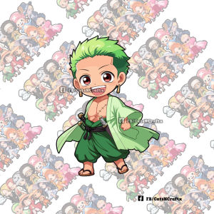 One Piece Sticker Set (GLOSSY/MATTE Stickers) Fixed 2" or 3" Height x Width will vary per Design